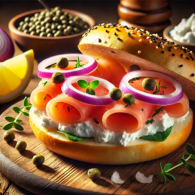 Bagels with Lox and Cream Cheese Recipe | Classic New York Breakfast